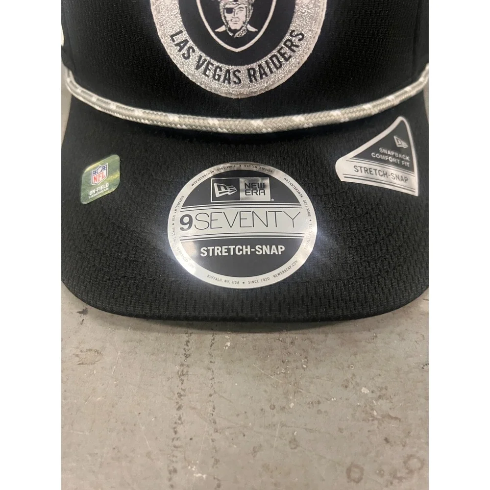 New Era Las Vegas Raiders 2024 Sideline 9SEVENTY Hat Mens Black Snapback Cap NWT